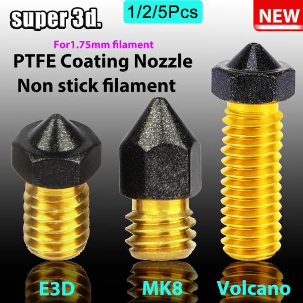125PCS MK8E3D화산 황동 PTFE 노즐 코팅 비 스틱 필라멘트 0.20.30.40.60.81.0mm 3D 프린터 Ender 3 envio 무료 10,080원