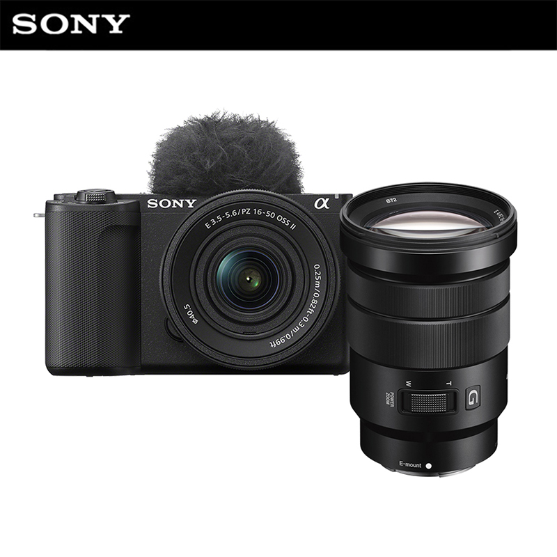 소니 공식대리점 카메라 ZV-E10M2K 블랙 (SELP16502 렌즈킷) + SELP18105G 줌렌즈 패키지  브이로그 알파 2,079,000원
