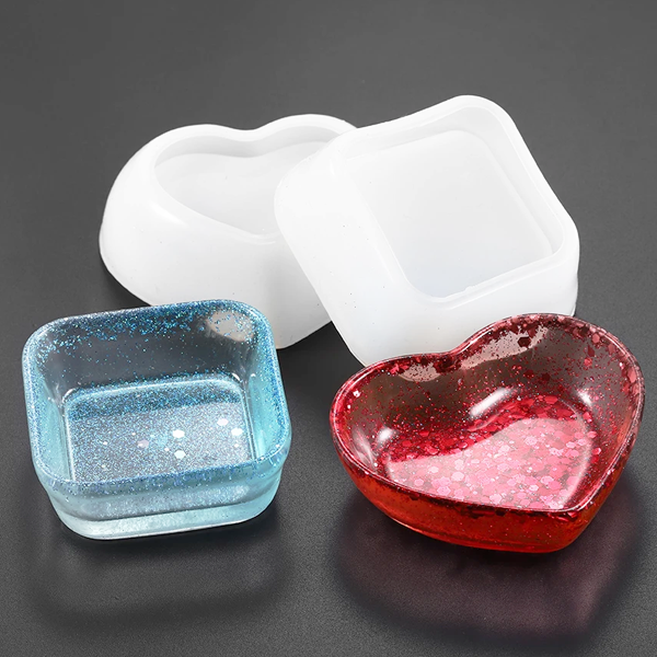[드그라쎄] 실리콘몰드 - 미니 하트 사각 트레이 접시 몰드 레진 공예 아트 보관함 보석함 3,800원