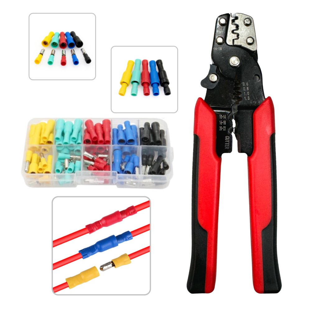 PG총알단자 100pcs + 다용도압착기 총알 암수 블렛 커넥터 터미널 배선 연결 전선 연결, 1세트 18,800원