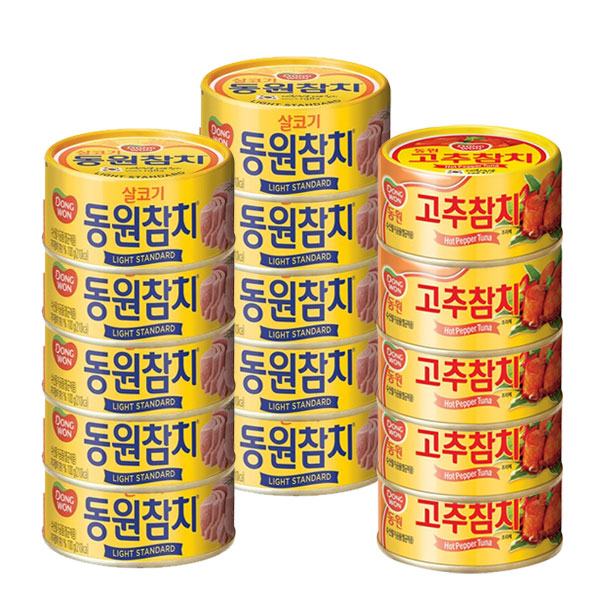 동원 살코기 참치 90g x10개 + 동원 고추참치 90g x5개 26,700원