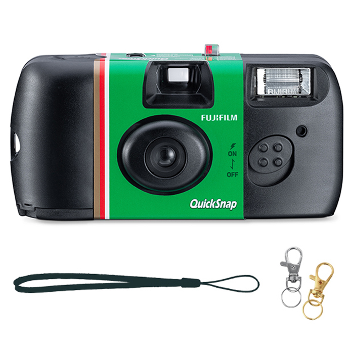 후지필름 퀵스냅 + DIY필름통 키링고리 2p + 핸드스트랩 세트 26,000원