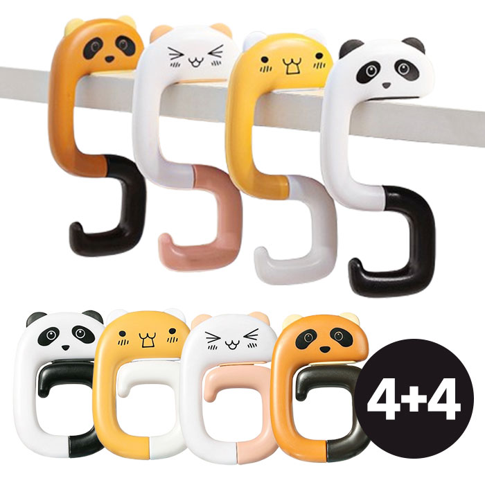 세원 신학기 준비 귀여운 무타공 휴대용 캐릭터 폴딩 가방걸이 4+4개 4종 책상 핸드백 고리 모자 소품 걸이 후크 행거 16,680원