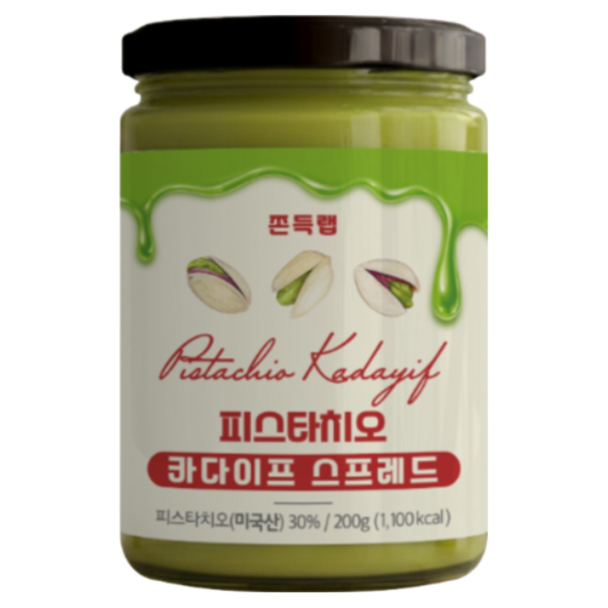 쫀득랩 피스타치오 카다이프 스프레드 국내 제조 두바이 쫀득 쿠키 두쫀쿠 전용, 1개, 200g 43,890원