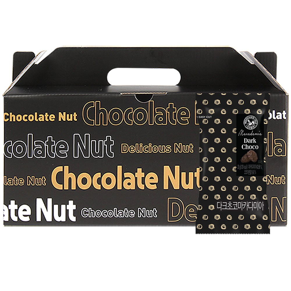 산과들에 다크초콜릿마카다미아 20봉 초콜릿 선물세트, 1개 21,900원