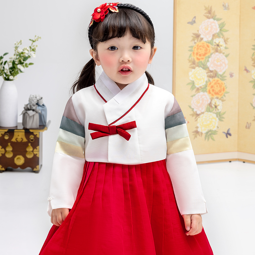 금동이아가한복 여아용 사색동 한복세트 AW161 42,900원