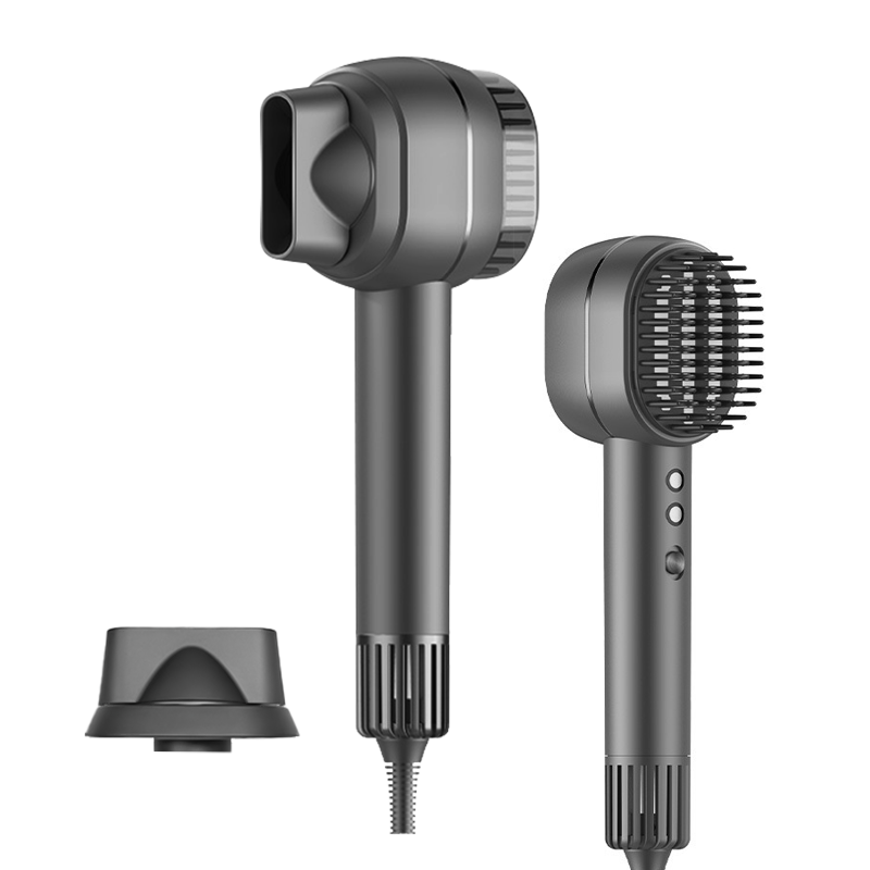 Voltmate 고속 헤어 드라이어 BLDC 모터 음이온 온도조절 두피케어 저소음 드라이기 빗고데기 헤어 스트레이트너 빗 브러쉬 헤어 스타일러 자동, 회색 77,850원