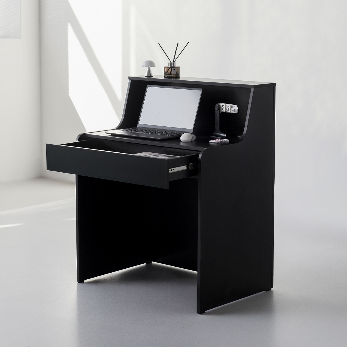 도모 클레아 카운터 안내데스크 서랍형 800 방문설치, 블랙 105,000원