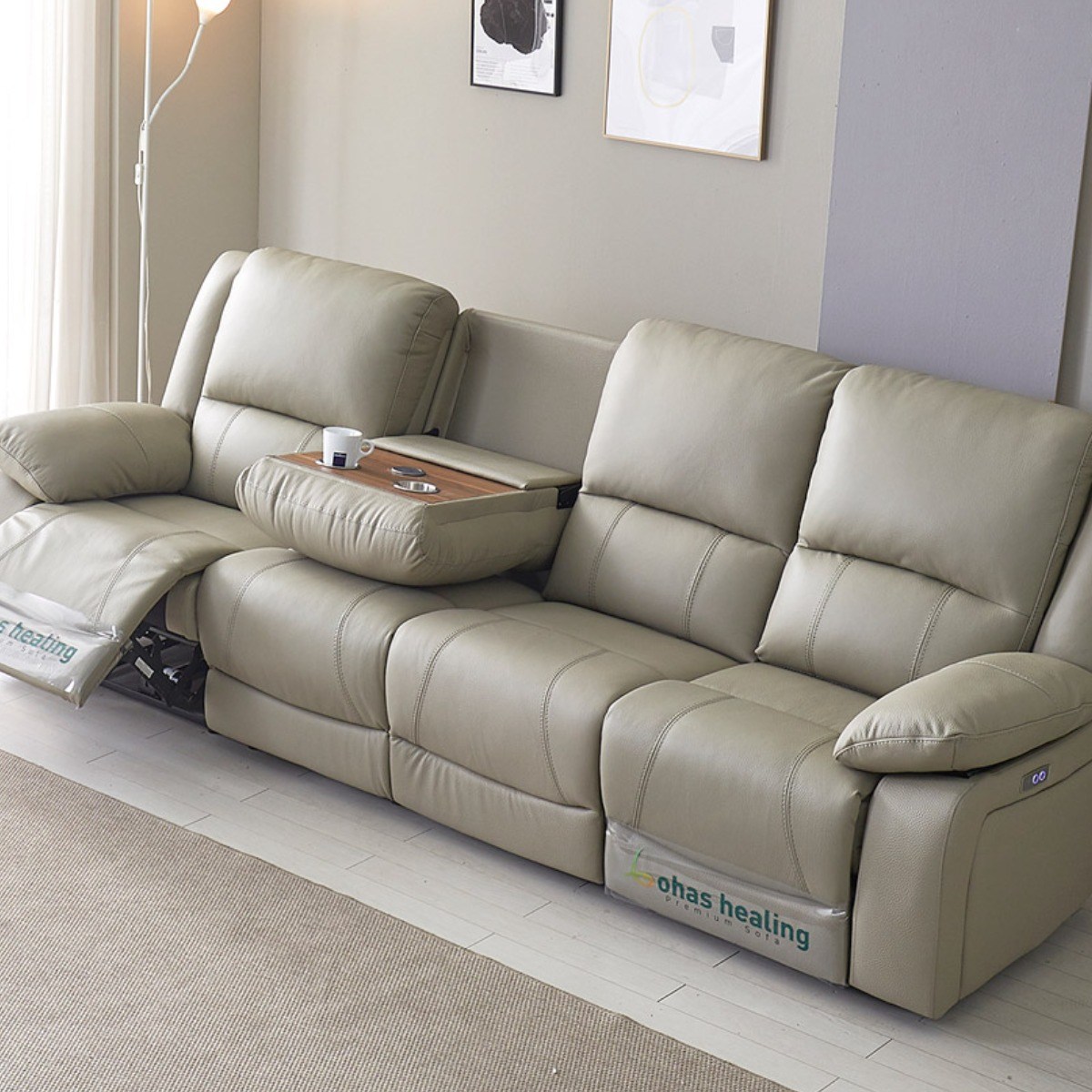 파로마 클레오 황소 통가죽 천연면피 리클라이너 쇼파 4인 제로월 1,390,000원