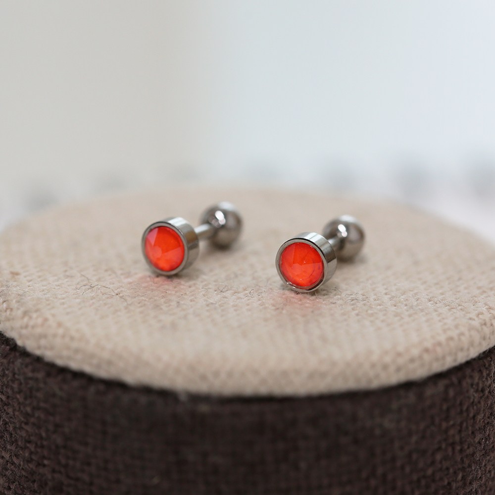 미다미 [2P케이스세트] 쇼위무스 네온 큐빅 포인트 피어싱 세트 (6color) 9,900원