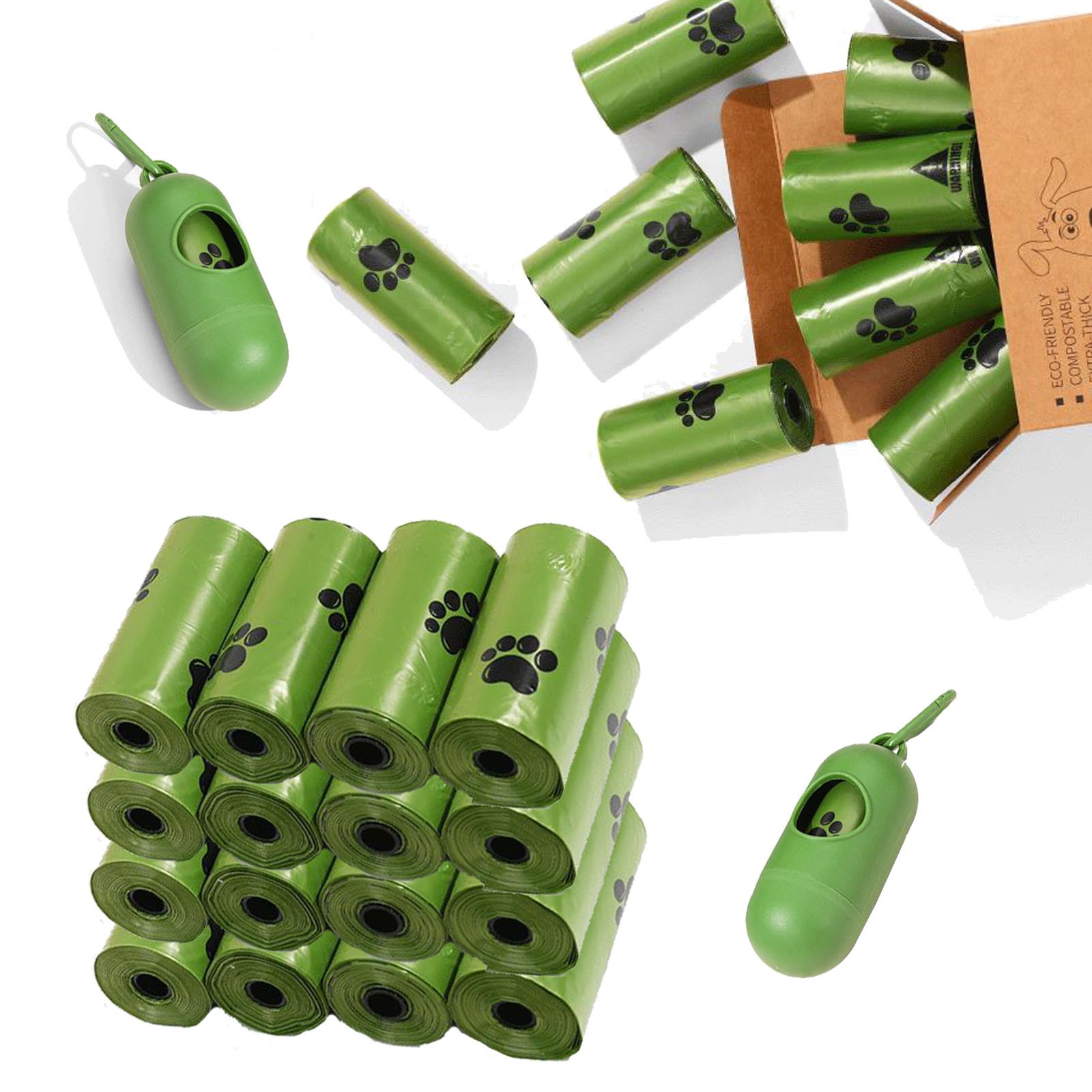 반려동물 똥봉투 배변친환경봉투 17롤/255개 옥수수전분 생분해 강아지 배변봉투, 1개, 255개입, 초록색 14,400원