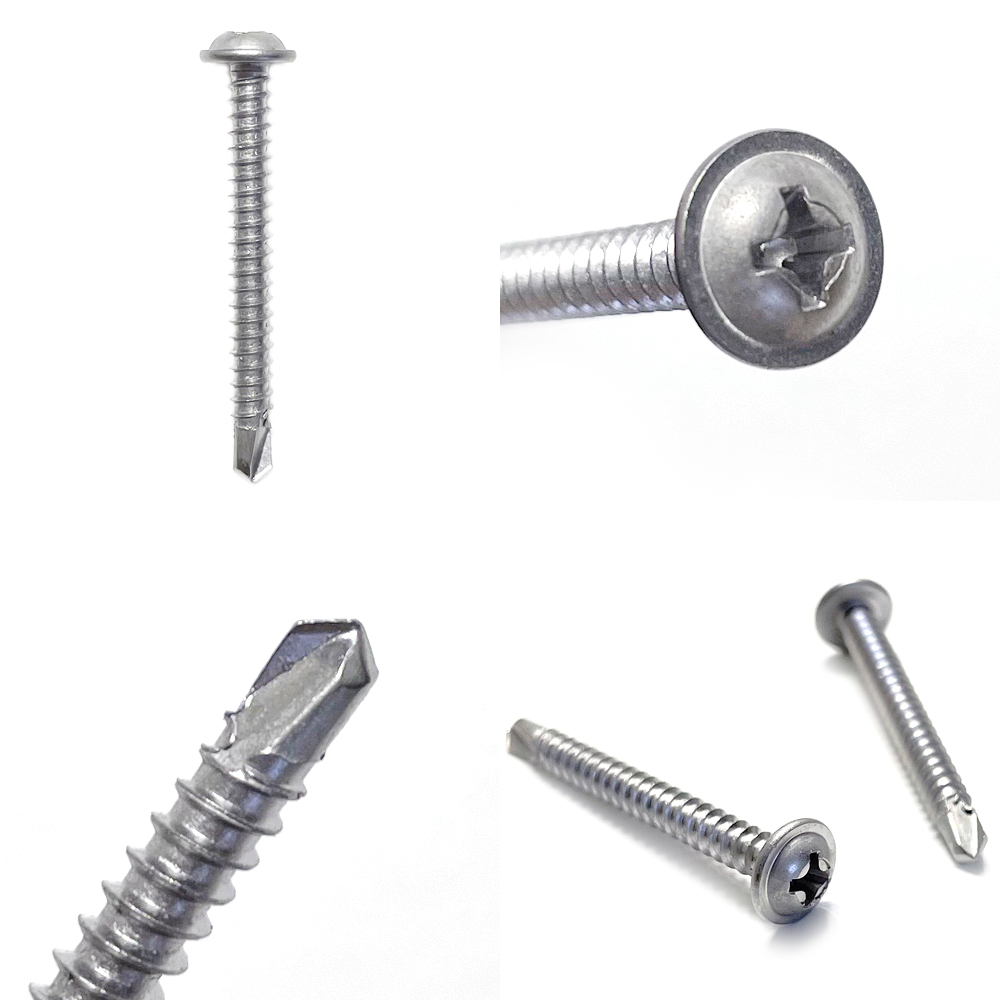 리우툴 스텐 와셔머리 직결피스 나사못 철판 양날 와샤붙이 #8(4.2mm) 13~100mm 낱개판매, 1개 130원