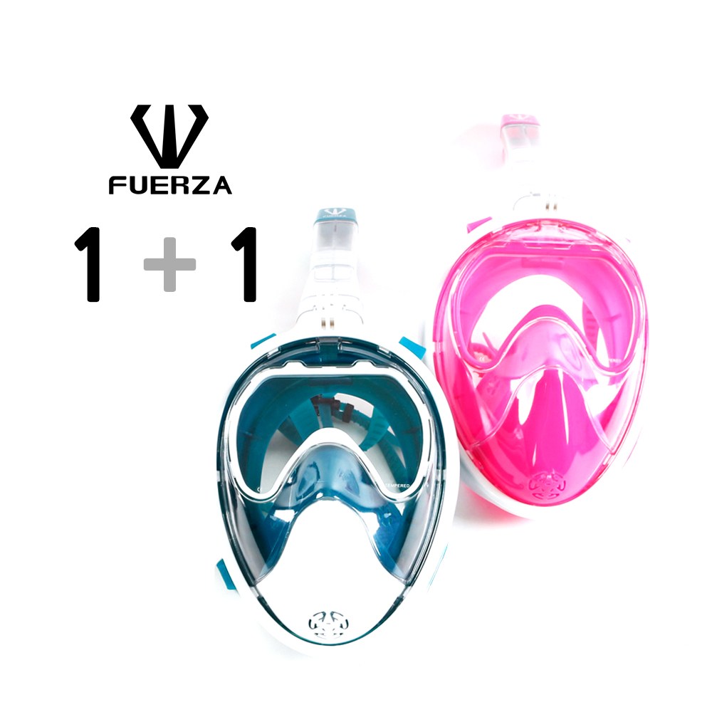 훼르자 스노쿨링 장비 풀페이스 마스크 핑크+그린 세트 58,900원