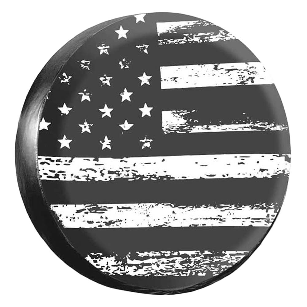 카에버 타이어 두꺼운 PVC 성조기패턴 예비 타이어 보관백 + 보관 파우치 세트 70~75cm 호환, 블랙스크래치, 1세트 20,160원