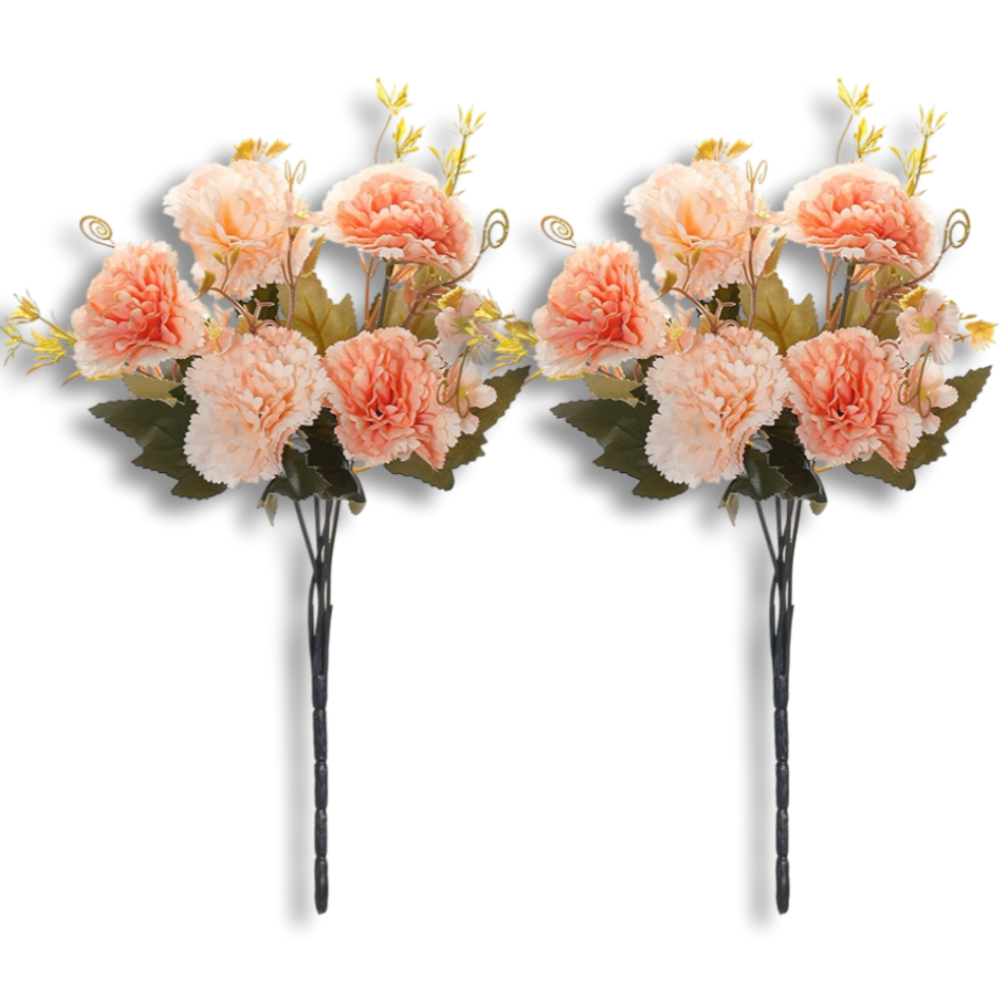 베이치 생화같은 카네이션 조화 꽃다발, 2개, 코랄 13,800원