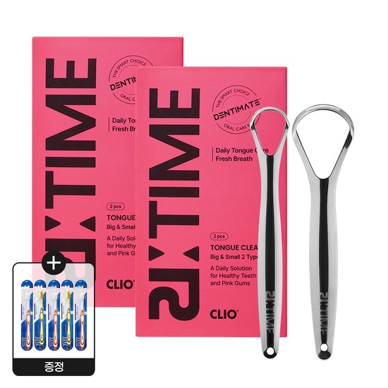 덴티메이트 리타임 올스테인리스 420 백태제거 혀클리너 스푼타입 2입x2세트+초극세모칫솔5개 12,900원