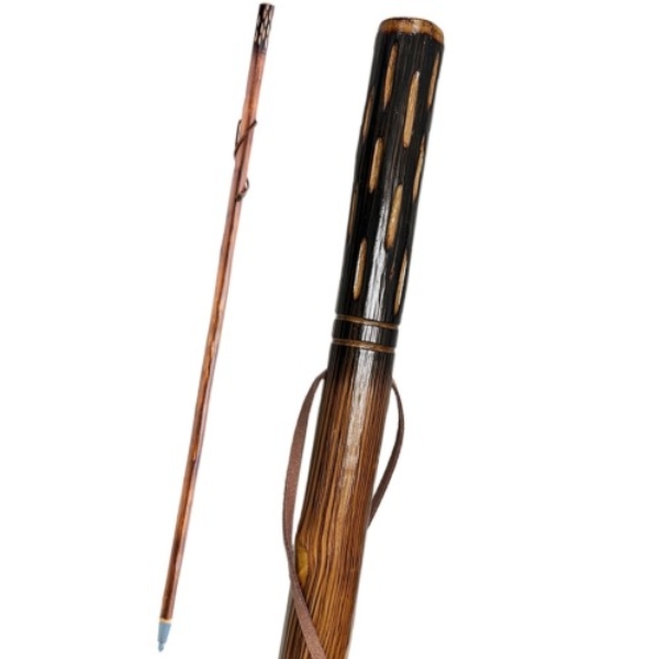 콕스콤 유러피안스타일 등산,트레킹용 나무지팡이 체스트넛카빙, 단품, 1개 63,000원