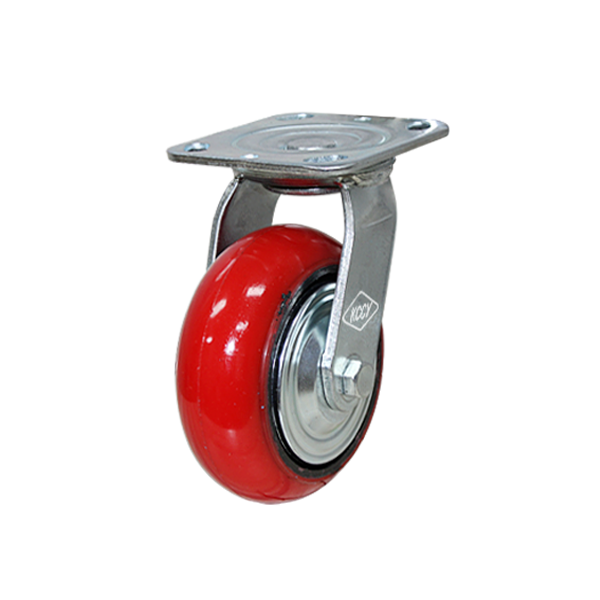 중량바퀴 6인치 적색 우레탄주물바퀴 밑판114-100 바퀴폭48 볼베어링6203 고급캐스터, 1개 17,580원