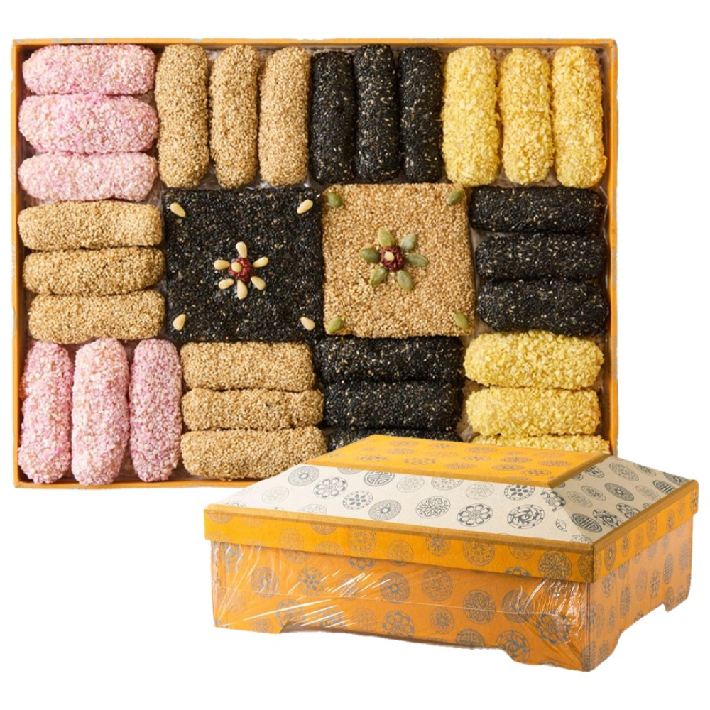 강릉은정한과 한지(대) 4단 선물세트 (전통 유과 한과 명절선물 답례품 설날선물 추석선물 부모님선물 상견례선물 고급선물) 90,000원