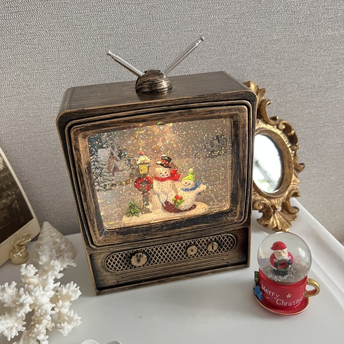 빈티지 티비오르골 캠핑 조명 무드등 눈사람 산타 크리스마스 조카선물 스노우볼 55,000원