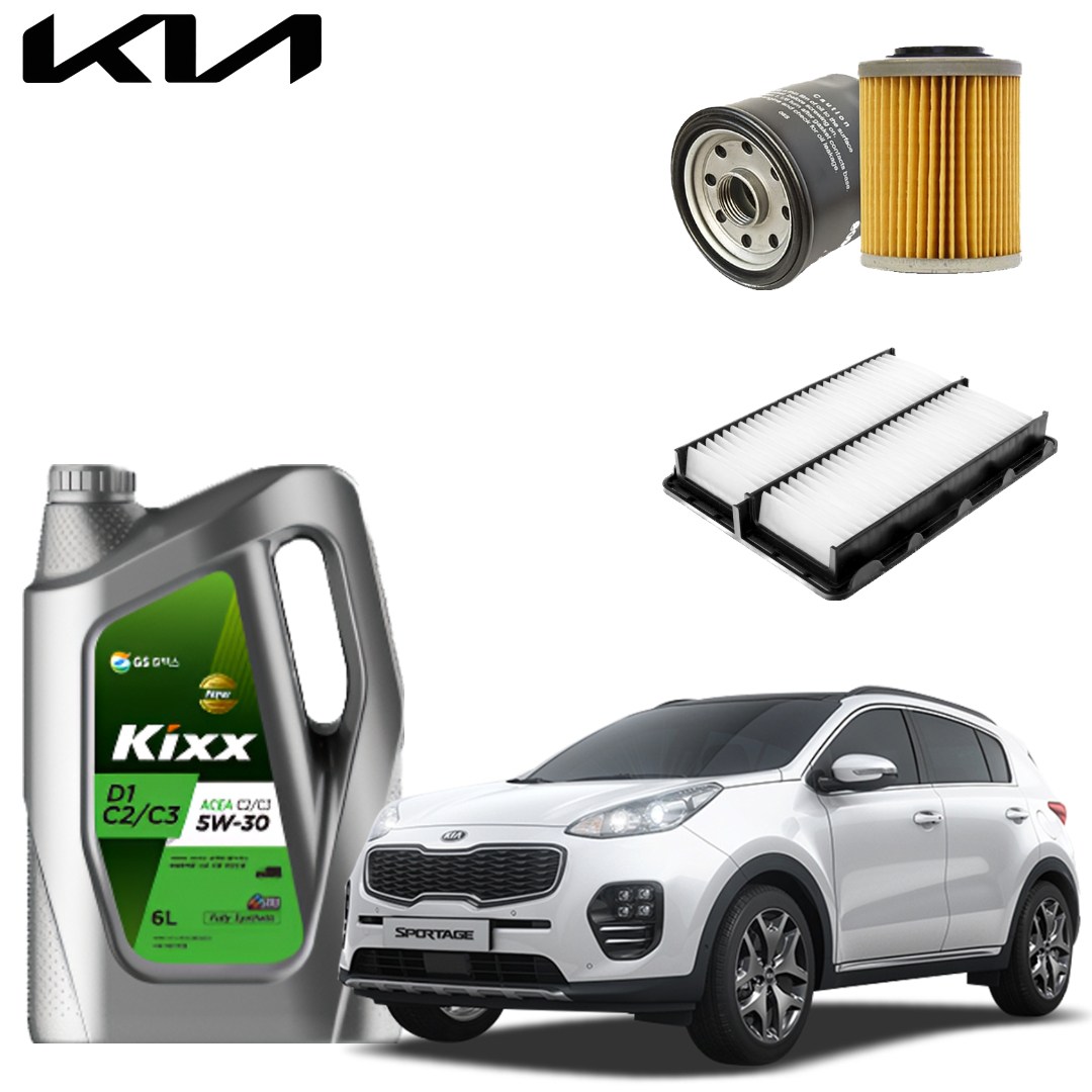 스포티지QL 1.7 디젤 엔진오일세트 킥스D1 C2 C3 에어필터 오일필터 순정 호환형, 6L, 5w30, 1세트 57,540원
