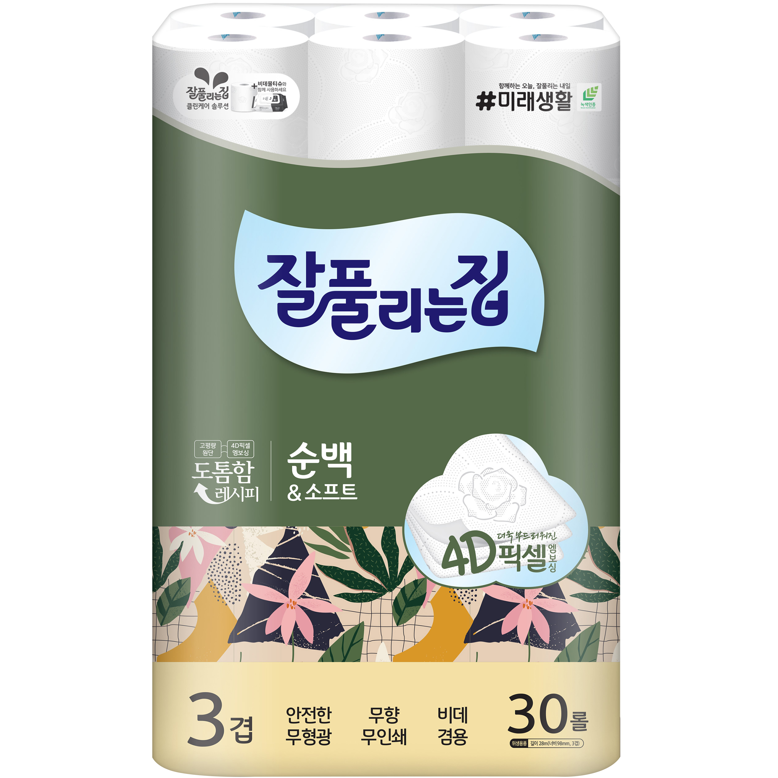 잘풀리는집 순백&소프트 3겹 고급롤화장지 17,900원