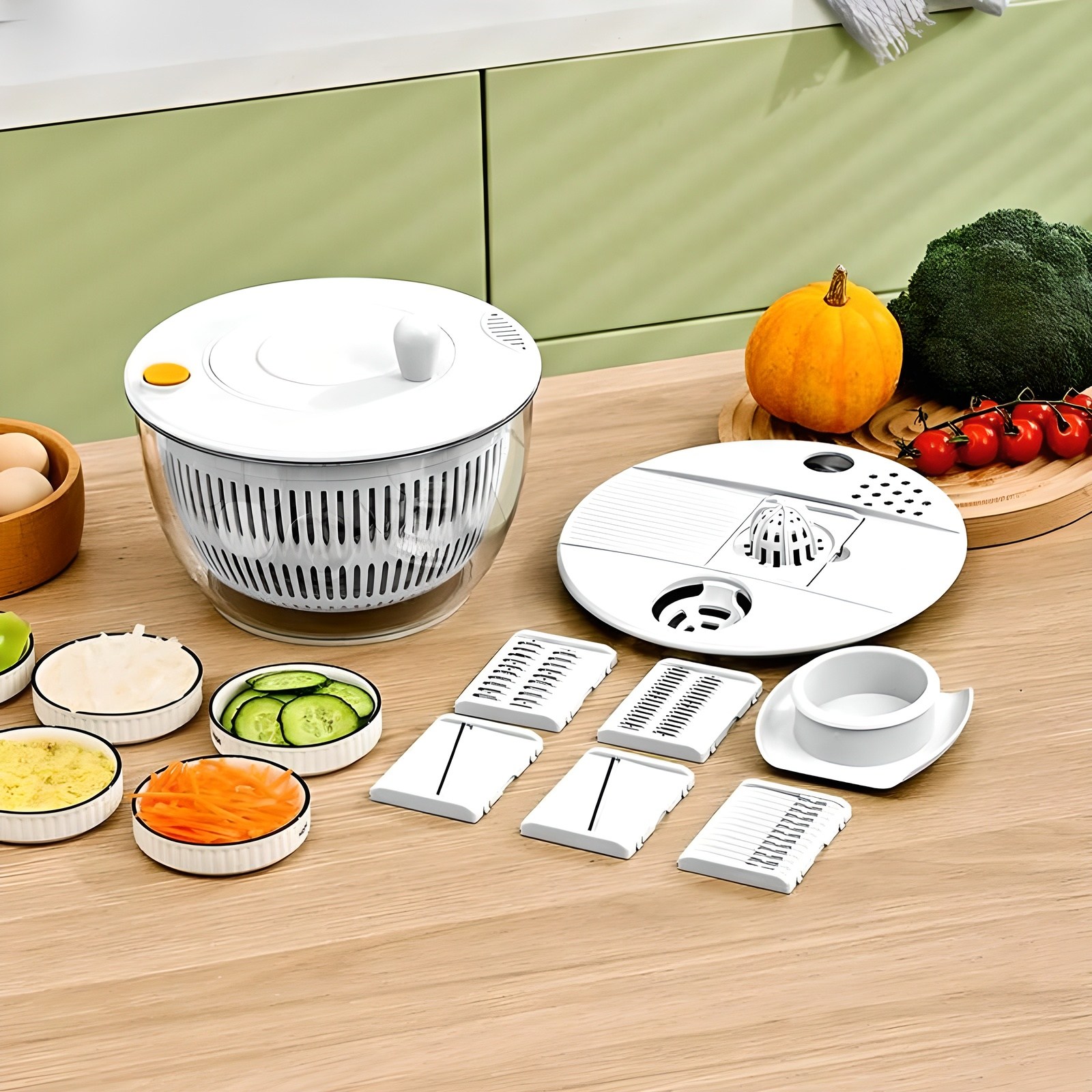 샤오미 JINGCHU 3in1 야채탈수기 채칼 5종 세트 올인원 대용량 18,000원