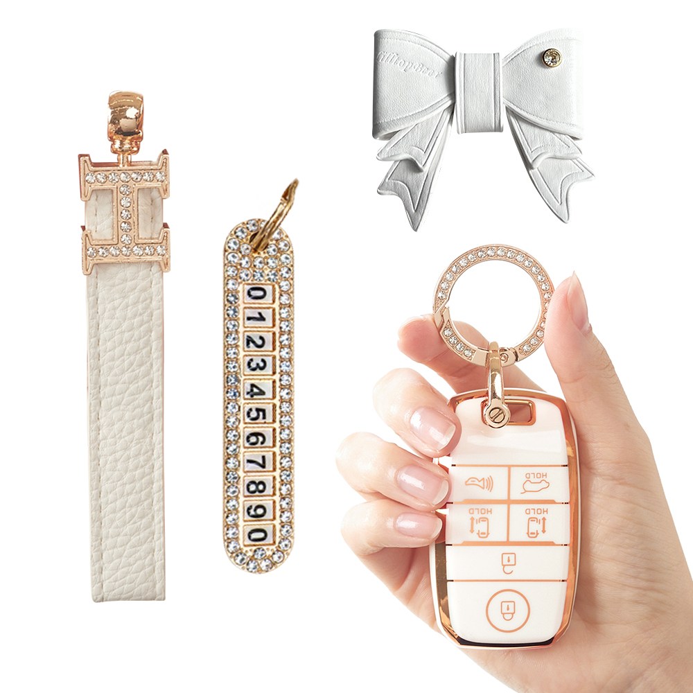 기아 차키케이스 기아 키커버 기아 키홀더 호환 기아 스마트키케이스, I/화이트/(2번) 29,800원