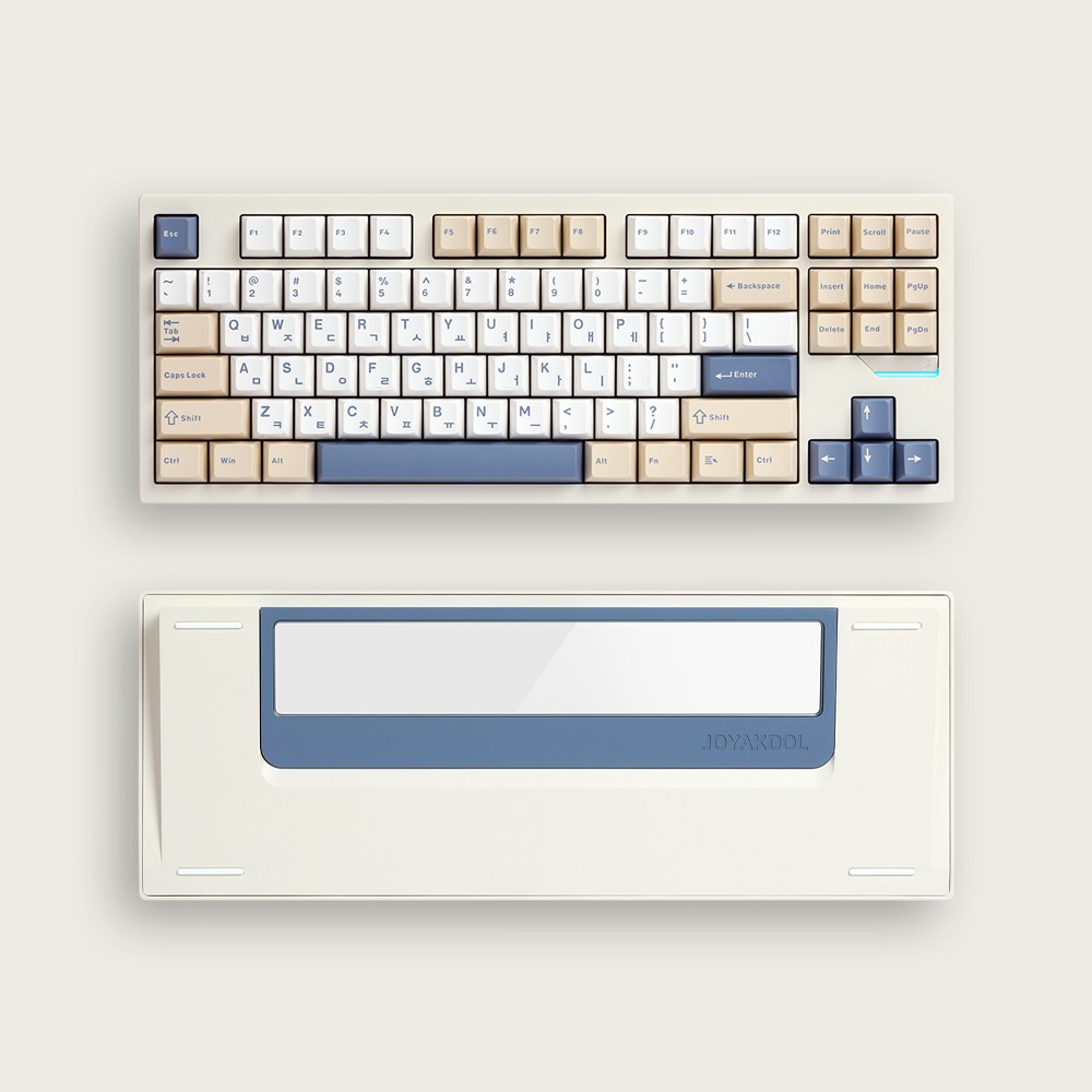 SPM 조약돌87 유무선 알루미늄 게이밍 기계식 키보드, 제조사축, 단일상품, 치즈화이트 132,000원