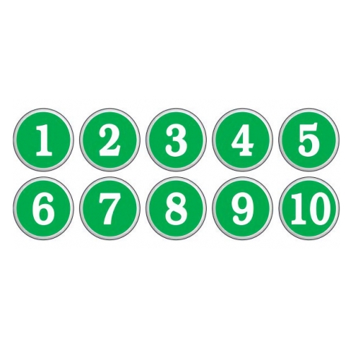 [세모네모]원형번호판 5000-6 녹색 [지름35mm], 1개 2,420원