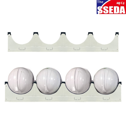 쎄다 안전모걸이대 4구용 (스틸+아이보리도색) / 건설작업모 헬멧 거치대, 아이보리, 1개 12,900원