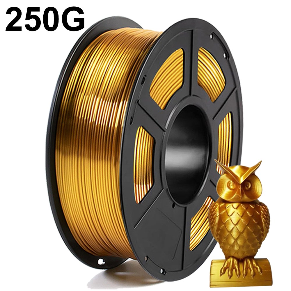 PLA 실크 골드 3d 프린터 소모품 실크 1.75mm 250G 3D 프린터 재료 실크 pla 인쇄 리필 필라멘트 진공 포장 250g, PLA 실크 골드, 250g 16,600원