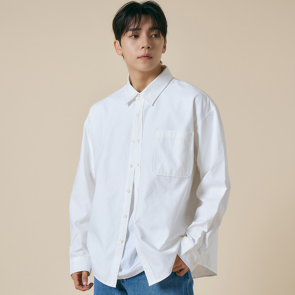 엘엑스티 남성용 옥스포드 오버핏 면혼방 긴팔 셔츠 24,800원