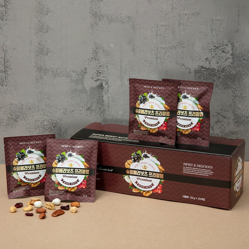 슈퍼베리넛츠 프리미엄 20g x 25봉 선물세트 19,500원