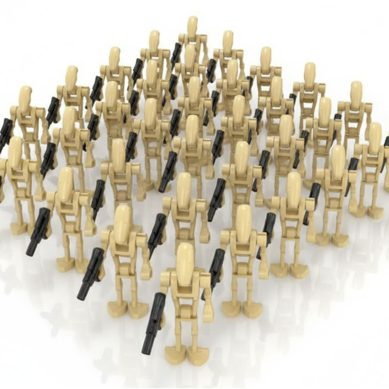 <스타워즈> B-1 스탠다드 배틀드로이드 부대 호환블록 브릭미니피규어 20개/40개 세트 은하공화국 로봇 군대 취미/수집/전시/장식/컬렉션용 커스텀 블록피규어, 1개, 02. B-1 배틀드로이드 부대 A(40개) 23,000원