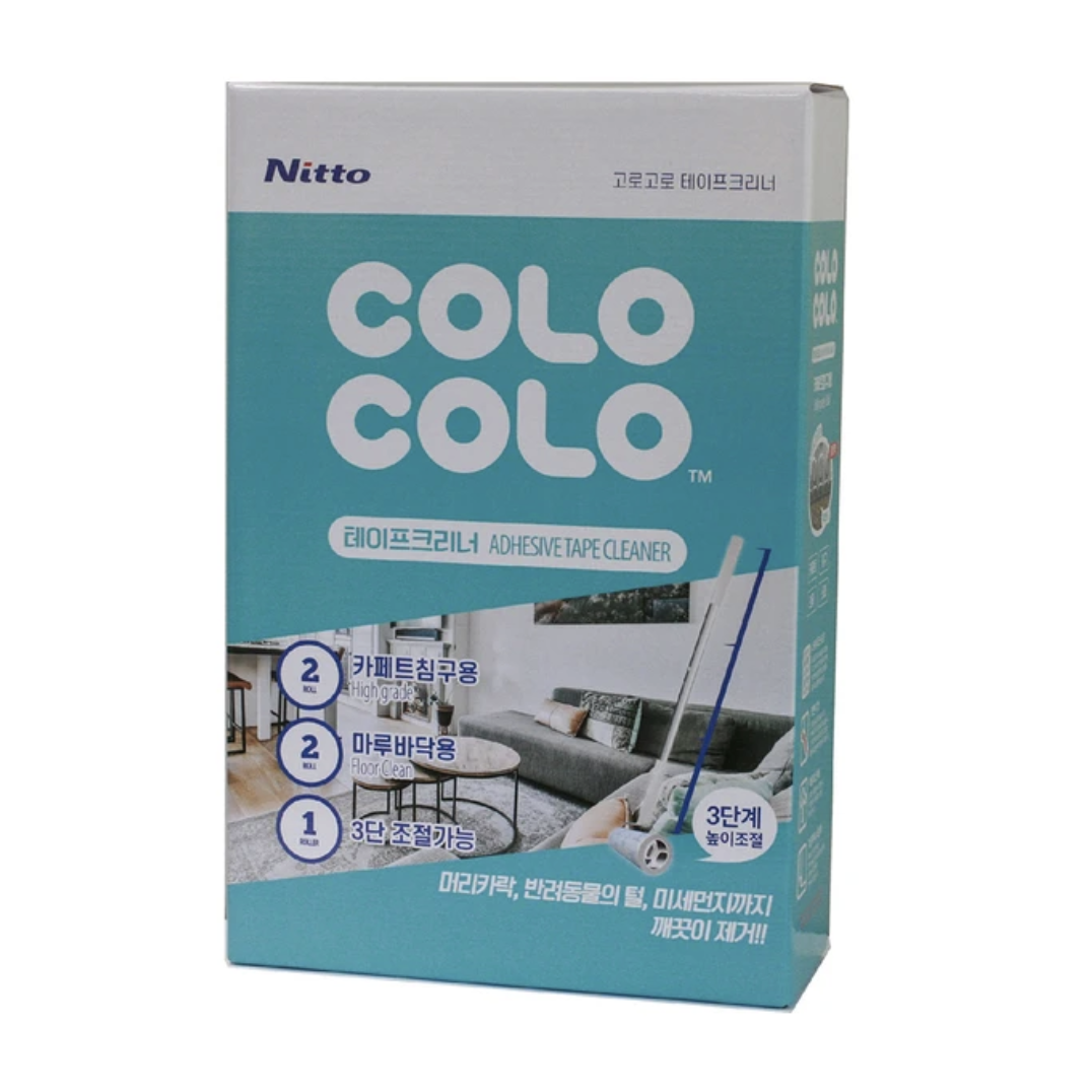 고로고로 테이프클리너 롱핸들 본체1+리필4롤 세트 3단길이조절 돌돌이 밀대 2개 묶음가능, 1세트 25,630원