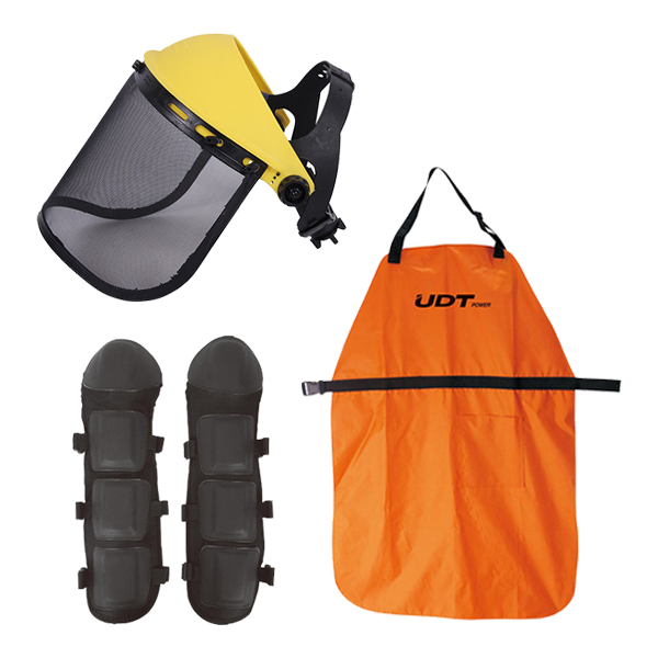 [당일출고 무료배송] UDT POWER 예초기 보호대 3종세트 UD-WA1 작업치마  UD-FS2 안면보호구 UD-KNP1 무릎보호대 예초기 필수장비 벌초 앞치마 29,500원