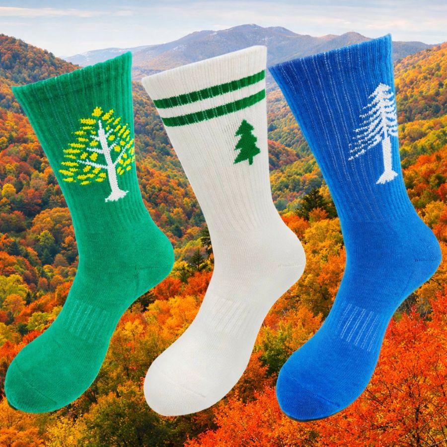 무스마운틴 럭키트리 기능성 등산양말 트레킹 바닥두꺼운 스포츠 런닝 여성 남성 양말 선물, 3개, 그린,블루,화이트, 현재가 17,900원