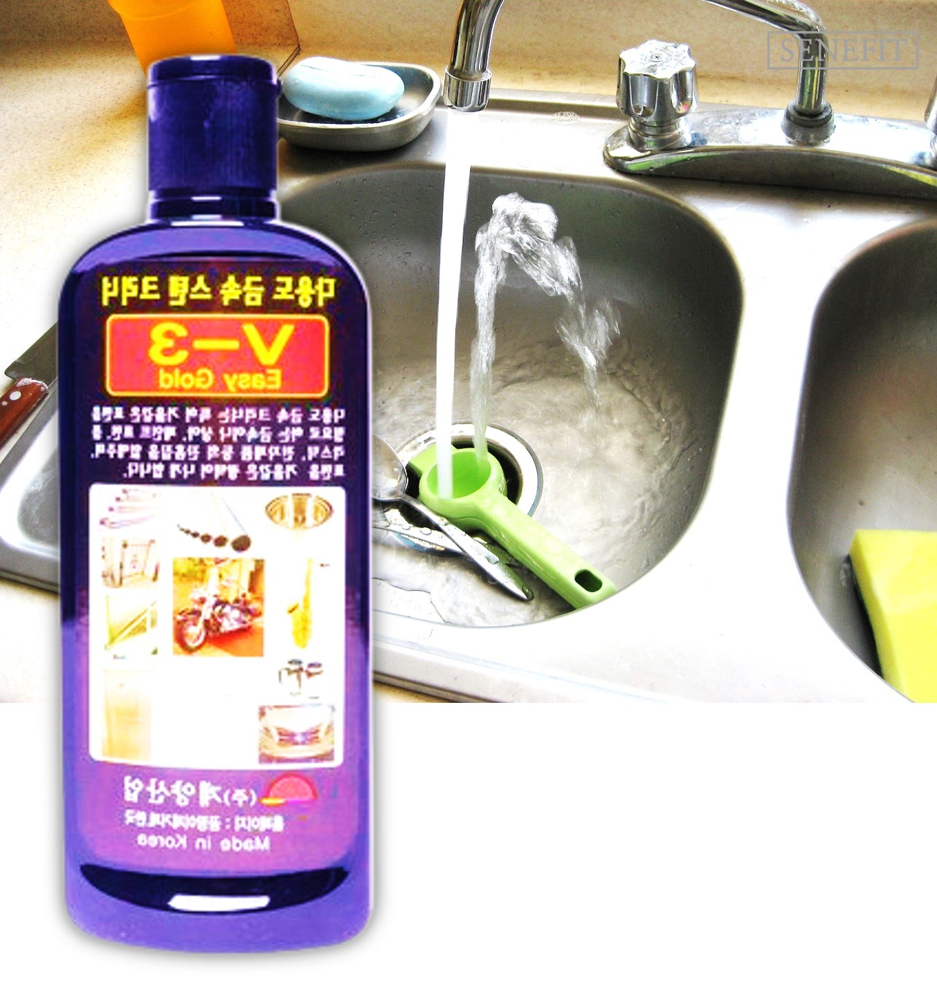 싱크볼기스 제거 싱크대상판 얼룩 변색 동세척 승강기광택제 싱크볼연마제 17,400원