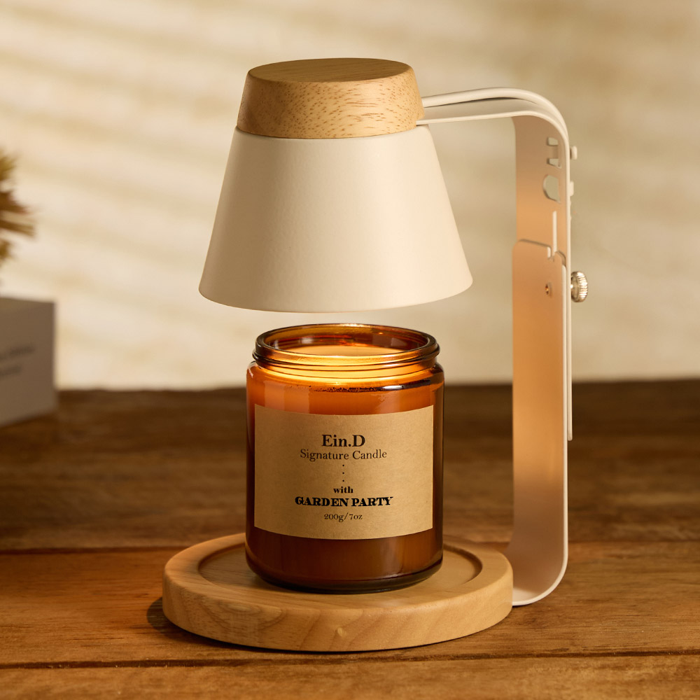 에인디 아르볼 우드 캔들 워머 + 시그니처 소이캔들 200g 세트, 화이트우드(캔들 워머), 가든파티 35,000원