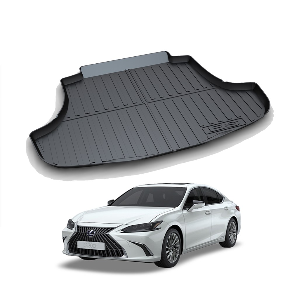 리얼핏 렉서스 ES300H 7세대 7.5세대(18년~25년) 트렁크매트 카본 3D 논슬립 TPE [호환], 블랙카본, 렉서스 7세대 ES300H 55,000원