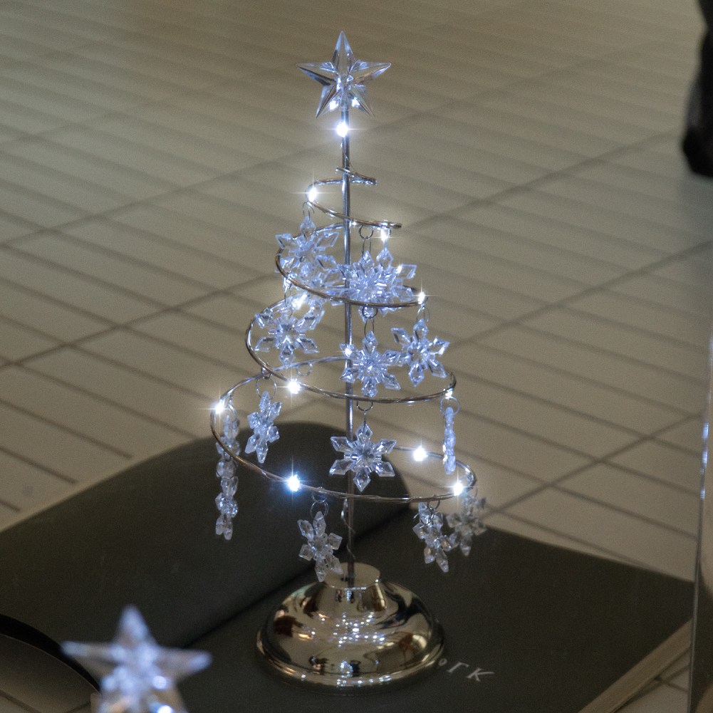 나비다드 크리스마스 눈꽃 크리스탈 트리, 실버, 1개 18,500원