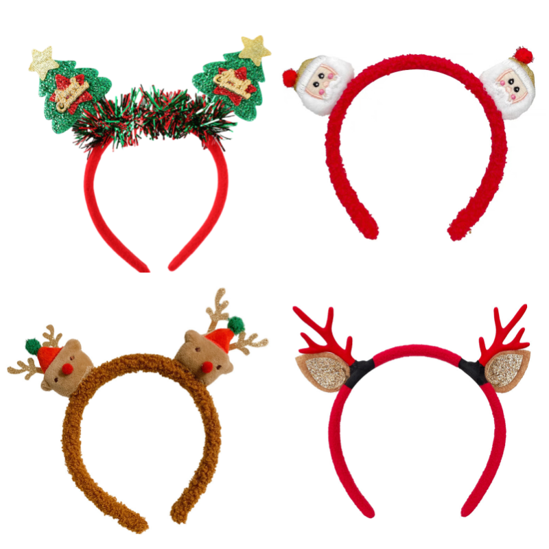 뷰티 크리스마스 산타 루돌프 파티 머리띠 4종세트 12,900원