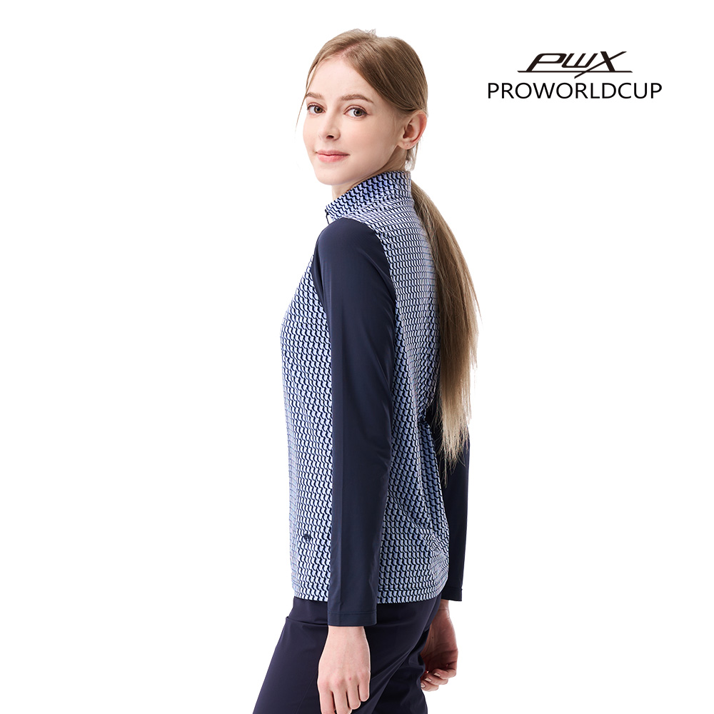 PWX Q123-3205-1NB 여성 프린트 집업티셔츠 18,900원