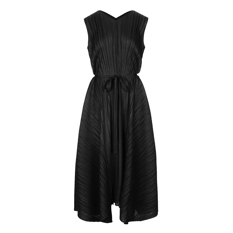 피네플리츠 뉴 리본 민소매 원피스 (3 Color) 180,050원