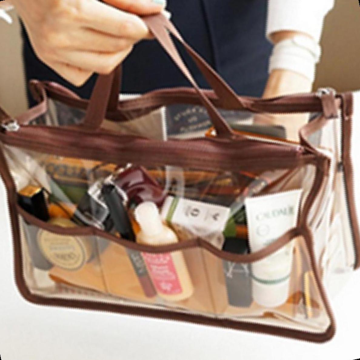 투명비닐 더블지퍼 방수파우치 화장품 여행용 정리백 욕실수납 세면용품가방 8,470원