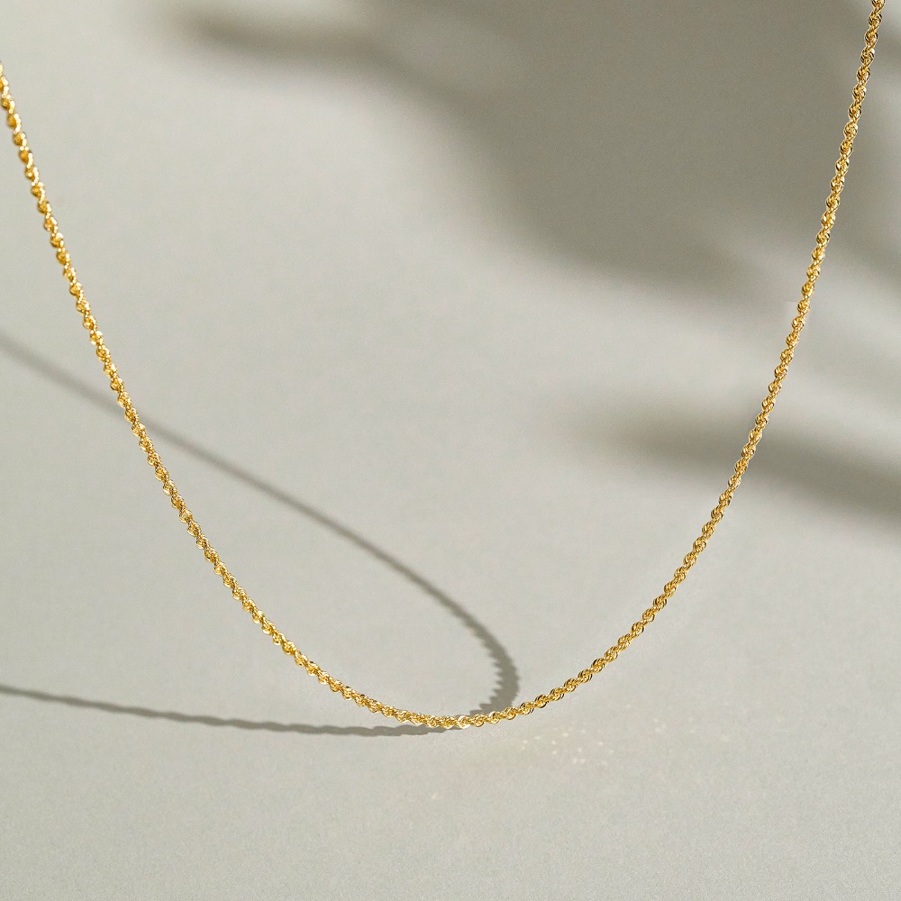 펠리체골드 14K 베이직 로프 목걸이 M (+쇼핑백증정) 선물 심플 데일리 모던 금 여자친구 체인 볼드 꼬임 여성 레이어드 1,328,460원