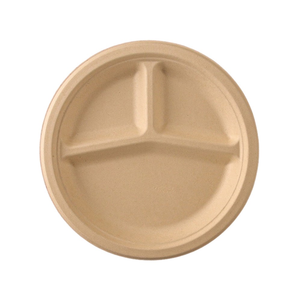 사탕수수 종이 일회용 접시 3칸 26cm 19,000원