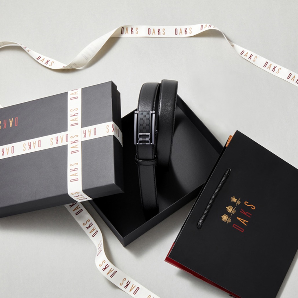 닥스 남성용 카본 패턴 무광 버클 소가죽 자동벨트 + 선물포장 패키지 125,000원