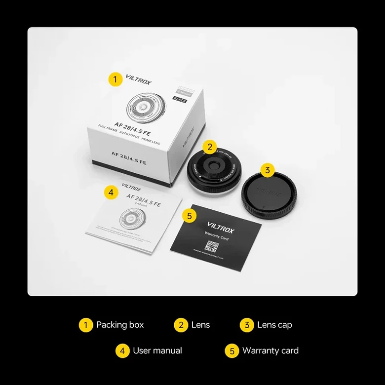 VILTROX 28mm F4.5 AF 팬케이크 렌즈 레트로 초박형 60g 소니 ZVE-10 A7CII Z6III 후지 X-T5 135,900원